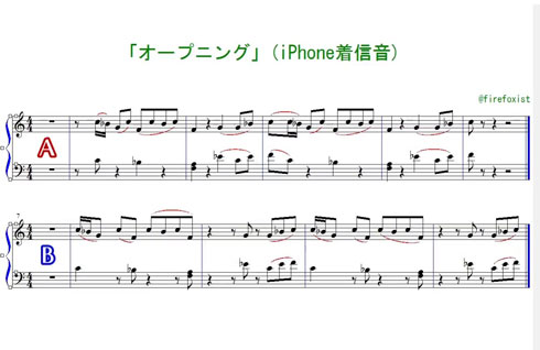 Iphone着信音 オープニング を譜面にしたらどうなる 最初に休符が入るか否かで意見がまっぷたつ ねとらぼ