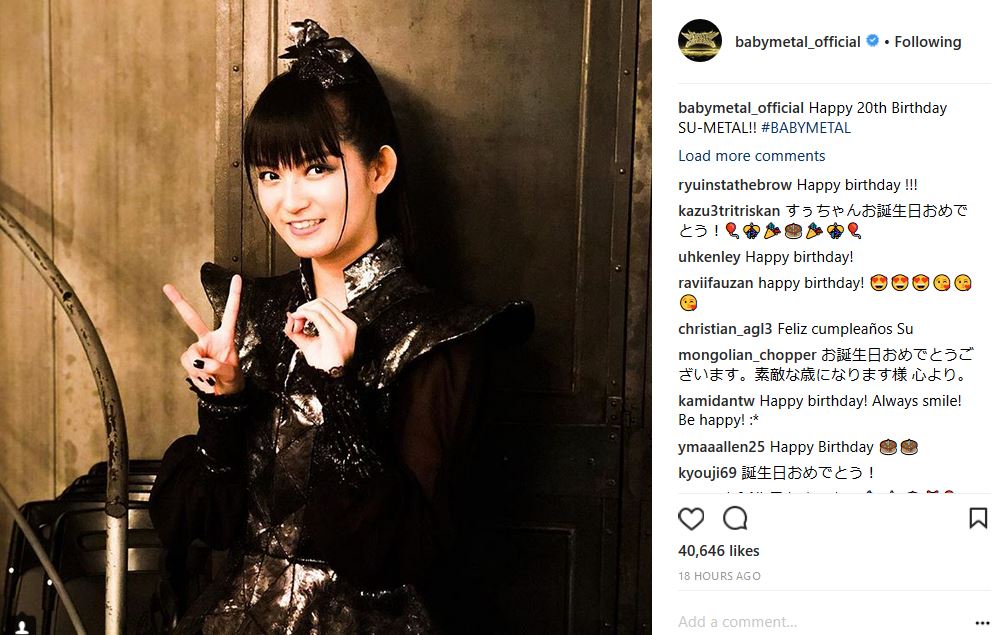 流石に感慨深い Babymetalのsu Metalが歳に 時間の速度に戸惑うファン続出 ねとらぼ