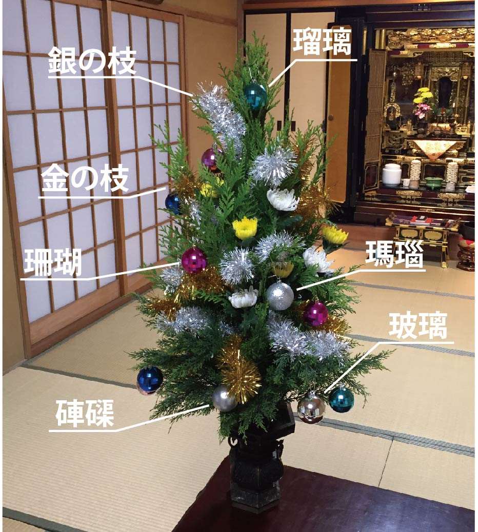 住職 極楽の宝樹を仏花で再現してみた クリスマスによく見るツリーらしきものが完成 気のせいです ねとらぼ