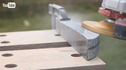 石の塊 石のナイフ 作り方 研磨 YouTube