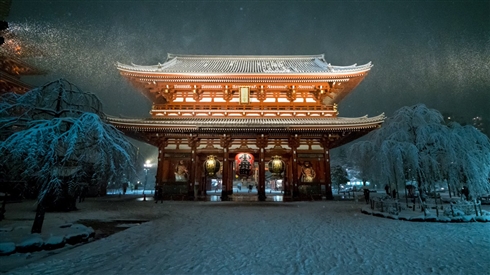 4年ぶり大雪で東京が雪景色　夜の浅草寺や朝霧に包まれた多摩川河川敷など、SNSで話題の美しい風景写真