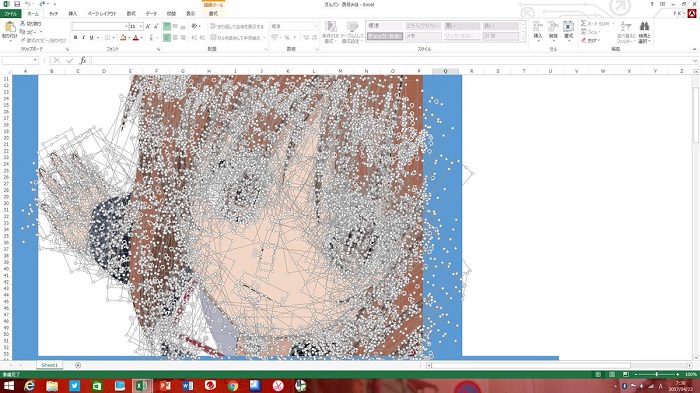 Excelで絵を描く Excelアート 高クオリティーすぎるアニメのような