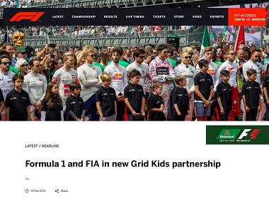 Formula 1 and FIA in new Grid Kids partnership