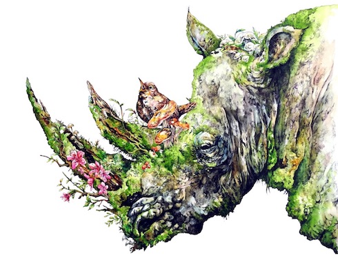 魔法の世界の生き物のよう 動物と植物が調和したファンタジーな水彩画が美しい L Kinjo Waterpaintkeso01 Jpg ねとらぼ