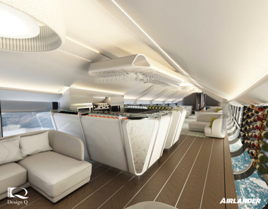 空飛ぶお尻の中に広がる高級ラウンジ 飛行船を2つ並べたような航空機 エアランダー10 客室デザイン初公開 2 2 ねとらぼ