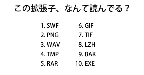 Swf Png Wav 読みにくい拡張子 なんて読んでる ねとらぼ