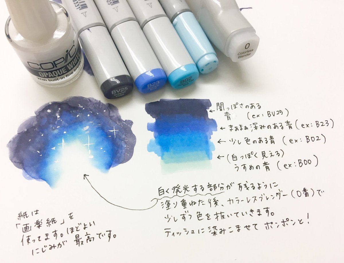 誰でもかんたんに 宇宙 を塗れる コピック公式のさすがのハウツー