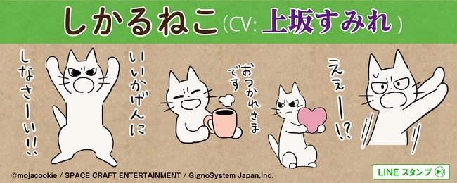 いいかげんにしなさーい 上坂すみれさんの声で再生される しかるねこ のlineスタンプが登場 ねとらぼ