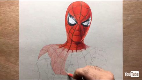 スパイダーマンやスーパーマンをスラスラと ヒーローを流麗に描くドローイング動画が見事 ねとらぼ