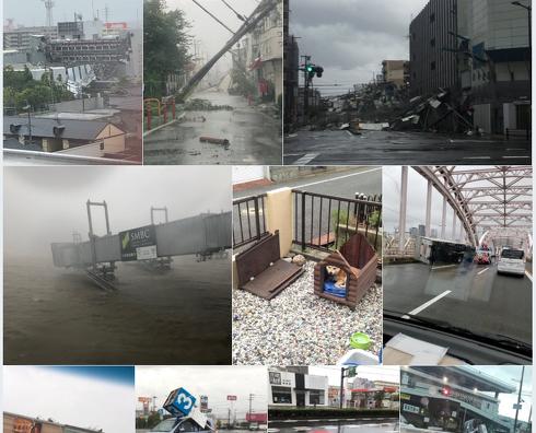 吹き飛ぶ屋根 割れる窓 転がる車 台風21号の影響で各地に甚大な被害 Snsに投稿続く ねとらぼ