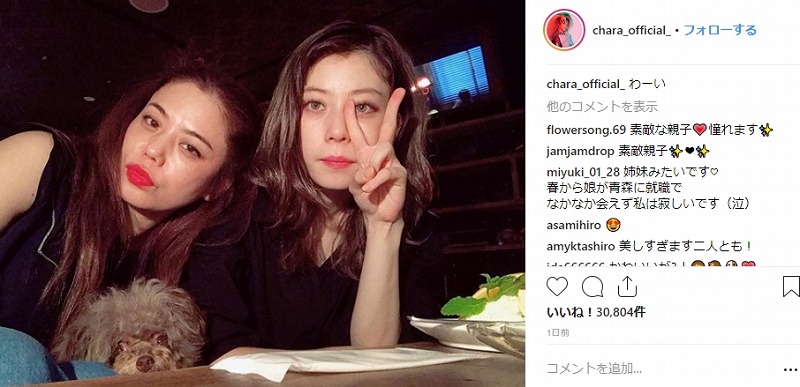 オーラがはんぱない 姉妹みたい Chara 長女sumireとの2ショットが圧倒的なオシャレ感 ねとらぼ