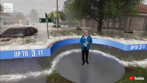ハリケーンを報じる米天気予報、被害を完全再現したCGが話題に　「やはり視覚化は大事」「一撃でビビって逃げられる」