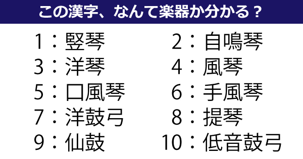 鉄琴 は分かるけど 自鳴琴 鳩琴 って何 漢字にすると難しい楽器の名前 ねとらぼ