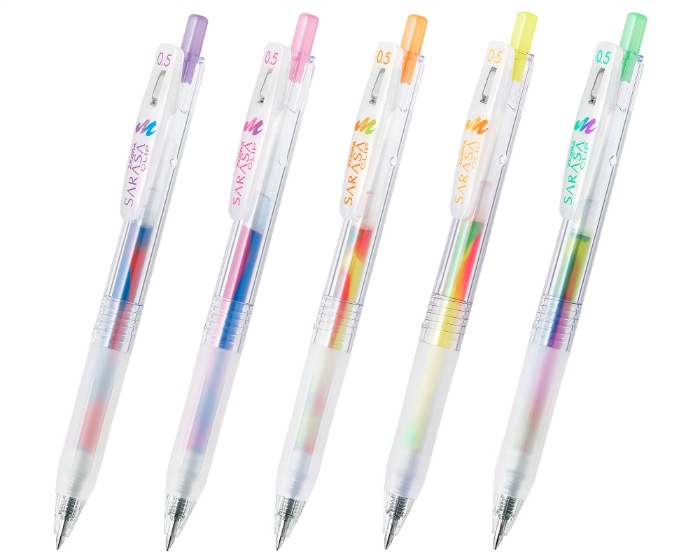 書いているうちに色合いが変わる 3色マーブルインクのボールペン サラサクリップ マーブルカラー 発売 ねとらぼ