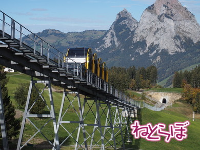 世界一急勾配 ケーブルカー シュトースバーン スイス