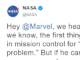 NASA公式、トニー・スターク捜索を支援するツイート　「アベンジャーズ／エンドゲーム」予告公開を受けて