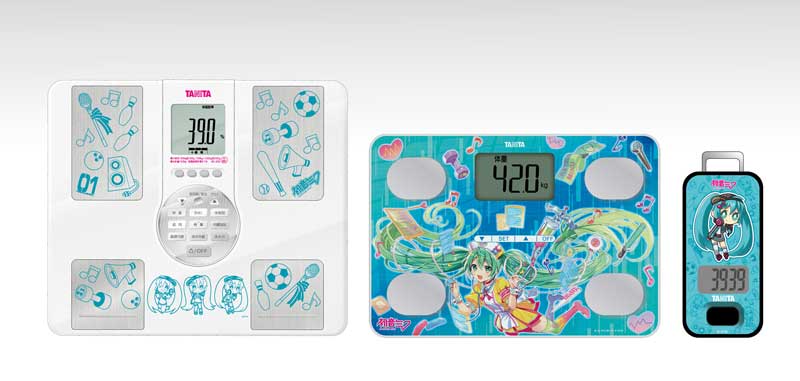 タニタ、初音ミクとコラボした「ボイス体組成計」や「歩数計」を発売