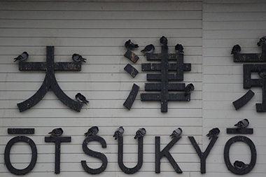 不思議な形だなぁと思ったら Jr西日本 大津京駅 駅舎外壁の駅名看板がカワイイと話題に 謎フォントの正体は ねとらぼ