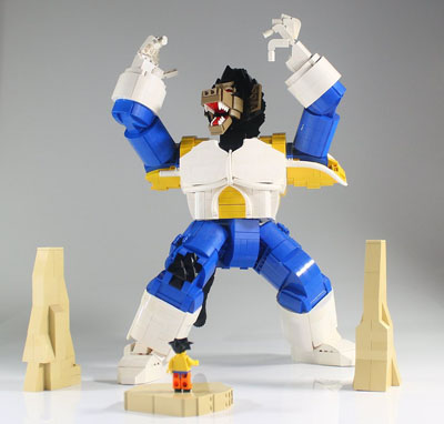 レゴで作った大猿化ベジータがド迫力 サイヤ人の日 の作品でサイヤ人襲来の恐怖がよみがえる ねとらぼ