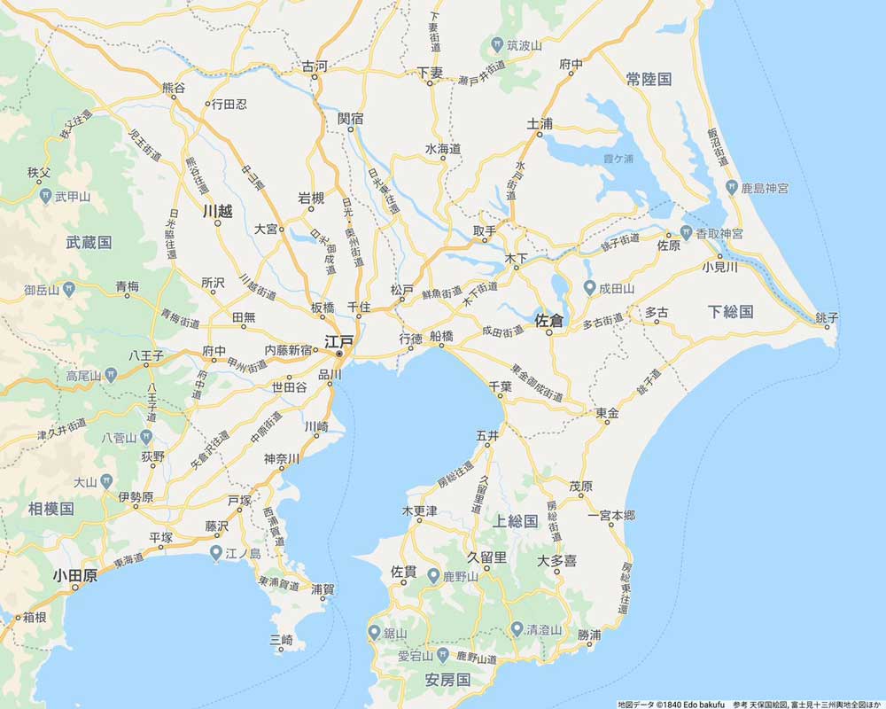 江戸時代にもしgoogleマップがあったら 1840年ごろの東京周辺地図をgoogleマップ風に再現 ねとらぼ