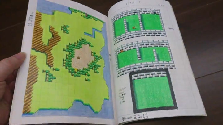 Rpgのマップやパラメータがビッシリ ゲーム開発者が幼少期に書いた