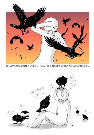 これでカラスが描き放題 威嚇しているカラスを量産可能な カラスブラシ が登場 ねとらぼ