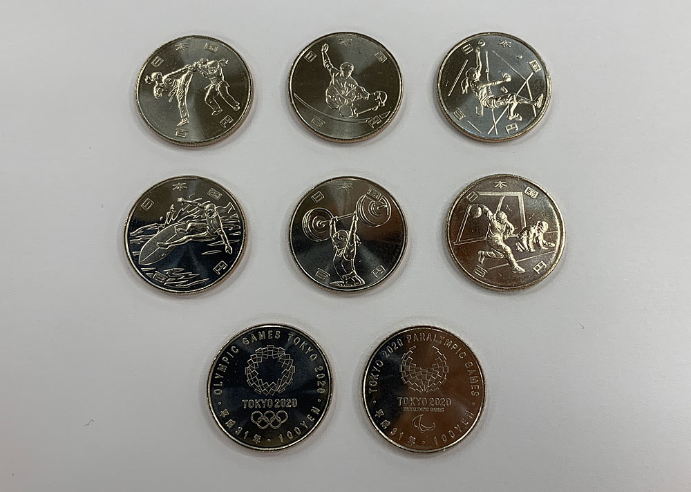 東京オリンピック記念硬貨 100円硬貨 6種類×6枚ずつ - 貨幣