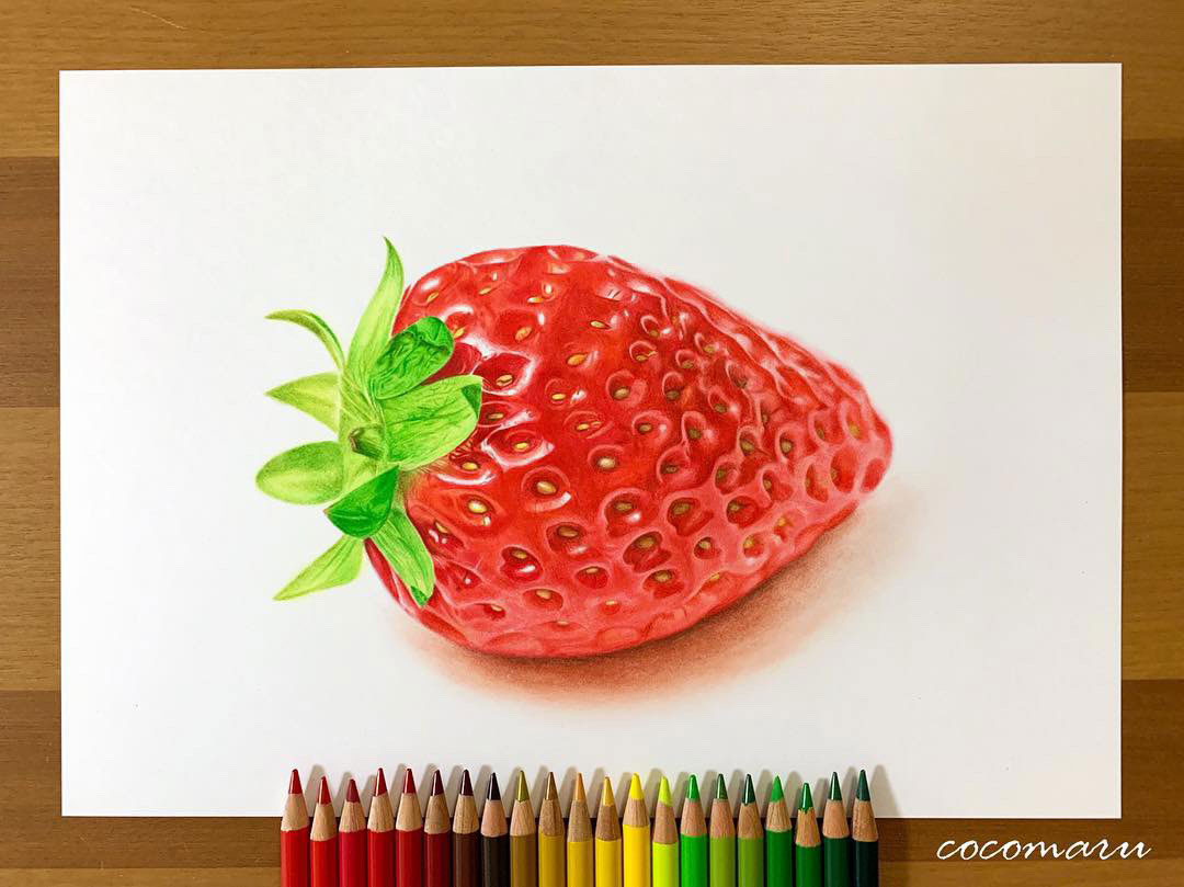 かじりつきたい 色鉛筆で描かれた新鮮な果物の絵がたまらなくおいしそう ねとらぼ