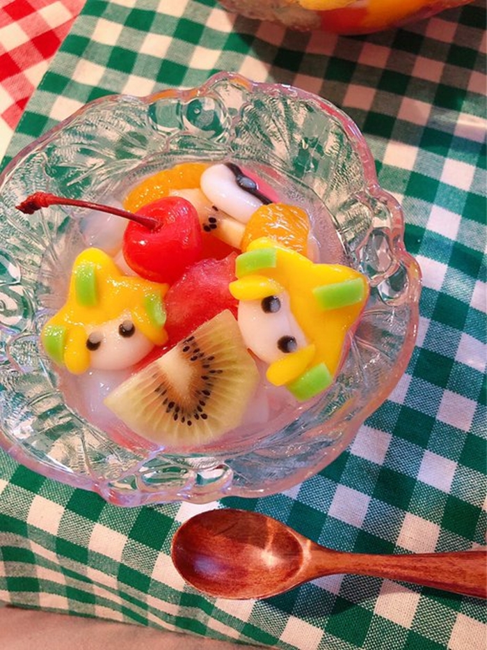 ピカチュウとジラーチの白玉フルーツポンチ がかわいい おいしそうなレシピを紹介 ガールズちゃんねる Girls Channel