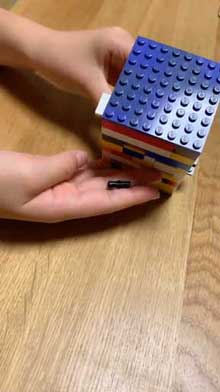 小6 娘 4時間 作った 力作 レゴ からくり箱 小学生