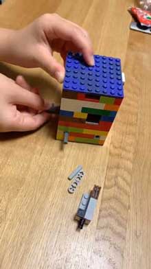 小6 娘 4時間 作った 力作 レゴ からくり箱 小学生