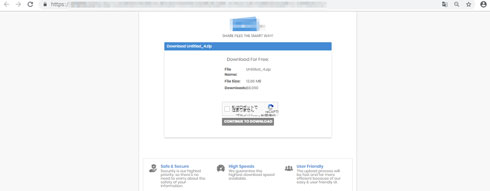 ZIPファイルのダウンロード画面
