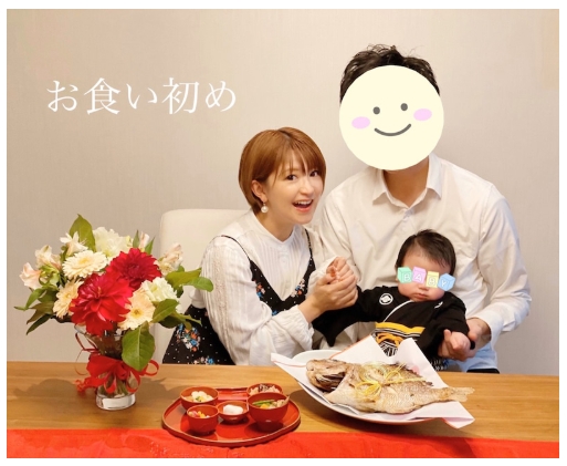 矢口真里 手作りメニューで息子の お食い初め 毎日笑顔をありがとう と家族3ショットを初公開 ねとらぼ