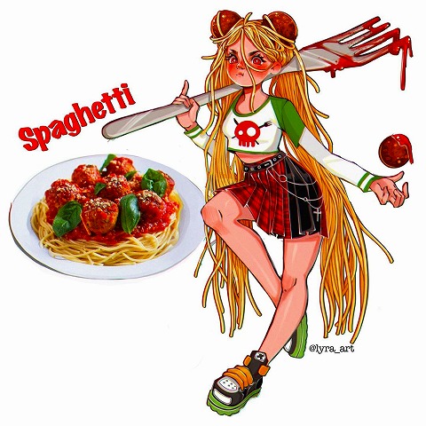 お団子やラーメンが女の子に トルコのアーティストが描く食べ物擬人化イラストがかわいい L Masumi 1919lyraart02 Jpg ねとらぼ