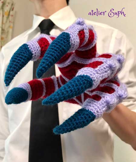 どんな風が吹いても暖かそう ぬ べ の 鬼の手 を再現した手編みの手袋がすごい再現度 ねとらぼ