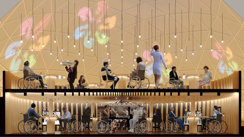 2020年秋公開予定のバリアフルレストラン・内観イメージ図