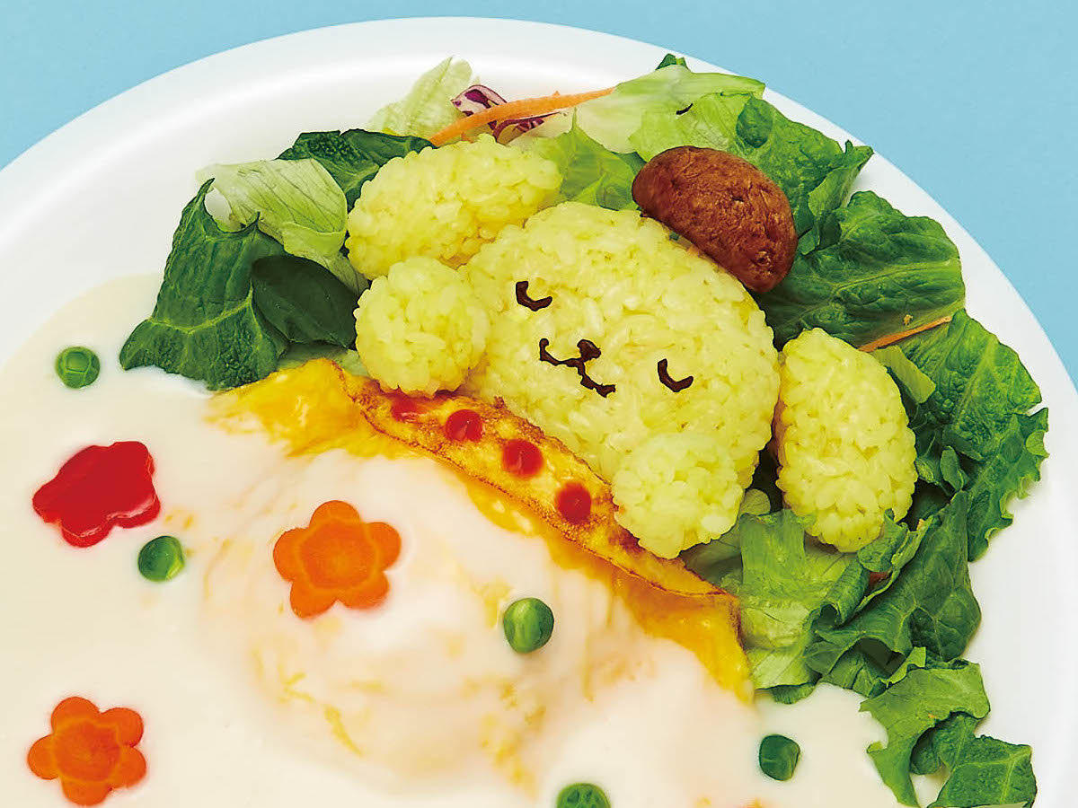 卵のお布団でスヤァ なポムポムプリンのオムライス サンリオがおいしくてかわいい キャラクターフード レシピを公開 ナウティスニュース