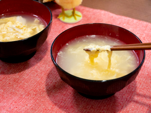 ふわふわな卵スープの写真
