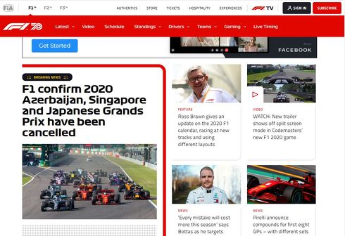 2020年F1日本GP中止