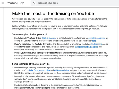 YouTubeが寄付のガイドラインを公開　「動画の広告収入を寄付するので広告をクリックしてほしい」と呼びかけるのはNGとして注意喚起