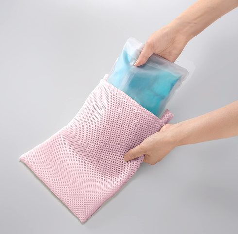 サンコー アイス枕 アイス枕用カバー 2色入 ピンクグリーン AE-84