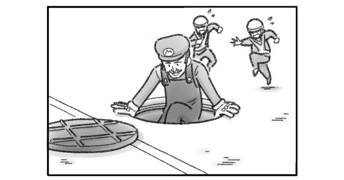 ブロックたたき骨折 謎キノコ食べて下痢 無謀過ぎる男を描いた4コマ マリオになりたかった男 ラストで感動が押し寄せる 1 2 ページ ねとらぼ