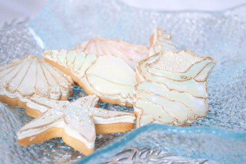 きれい 海 ケーキ 貝殻 砂糖 お菓子 シュガークラフト