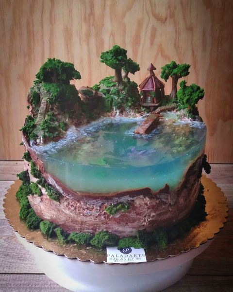 これがケーキ 海のジオラマみたいなケーキが食べずに眺めていたい美しさ ねとらぼ