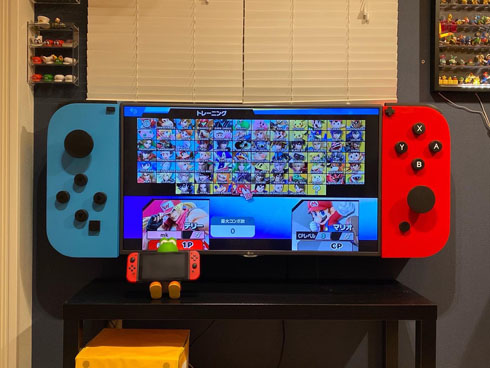 Nintendo Switchが巨大化した！？ ジョイコン型の棚を付けた42型テレビ ...