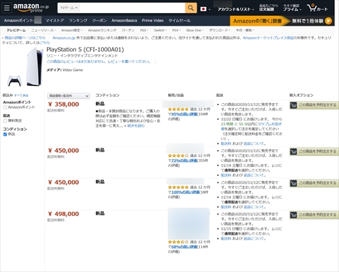 PS5 Amazon