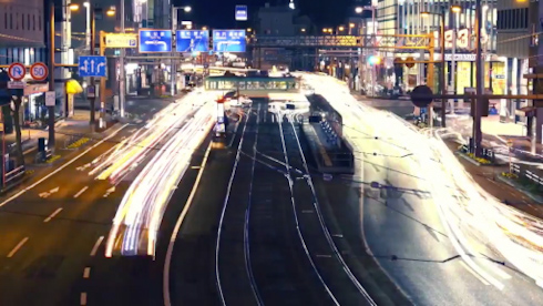 鉄道 動画 路面電車 カメラ 夜景