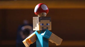 躍動感すごい Minecraft のスティーブがマリオをおちょくり倒すコマ撮りアニメが完全にプロの仕業 ねとらぼ