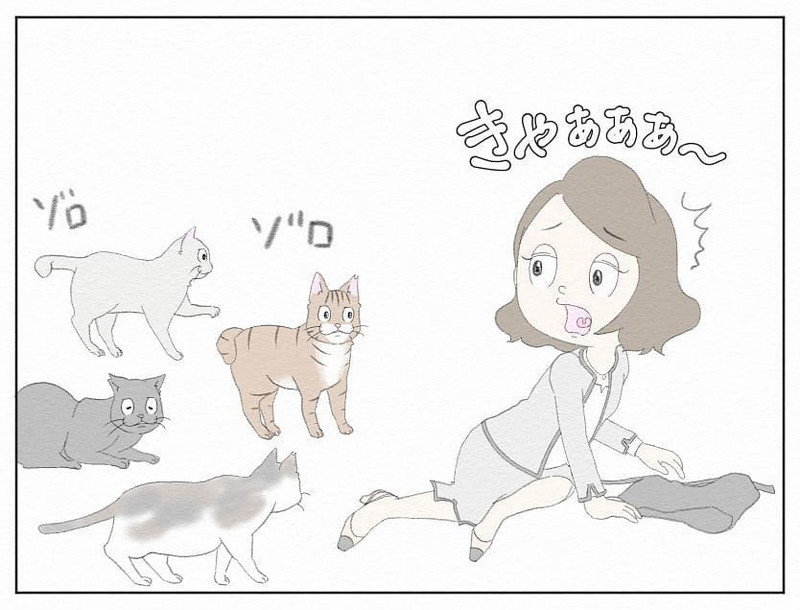 残業で疲れきったOL、そこに猫たちがせまってきてu2026u2026！ u201c世界が猫で 