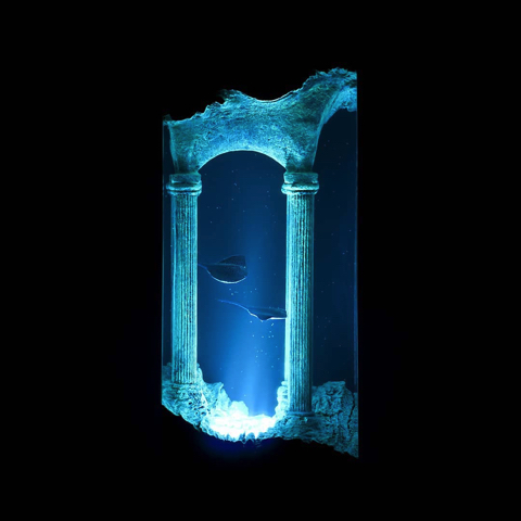 海底をイメージした装飾ランプ
